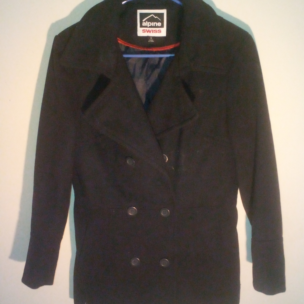 Alpine swiss wool peacoat